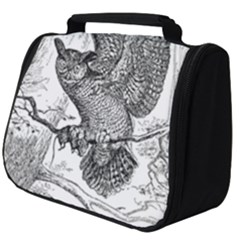 Owl-animals-wild-jungle-nature Full Print Travel Pouch (big)