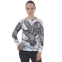 Owl-animals-wild-jungle-nature Women s Long Sleeve Raglan Tee