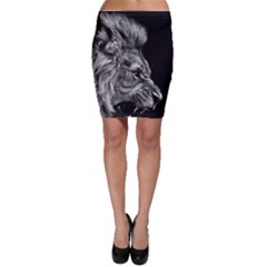 Angry Male Lion Bodycon Skirt by Jancukart