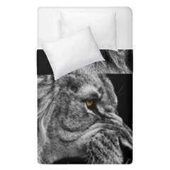 Angry Male Lion Duvet Cover Double Side (single Size) by Jancukart