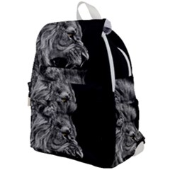 Angry Male Lion Top Flap Backpack