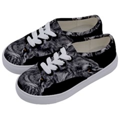 Angry Male Lion Kids  Classic Low Top Sneakers