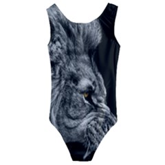 Angry Male Lion Kids  Cut-out Back One Piece Swimsuit