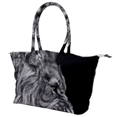 Angry Male Lion Canvas Shoulder Bag