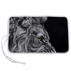 Angry Male Lion Pen Storage Case (l) by Jancukart