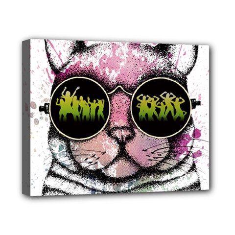 Black-cat-head Canvas 10  X 8  (stretched) by Jancukart