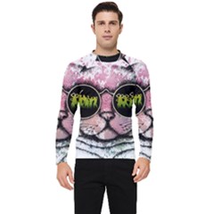 Black-cat-head Men s Long Sleeve Rash Guard by Jancukart