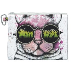 Black-cat-head Canvas Cosmetic Bag (xxl)