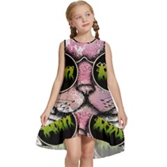 Black-cat-head Kids  Frill Swing Dress