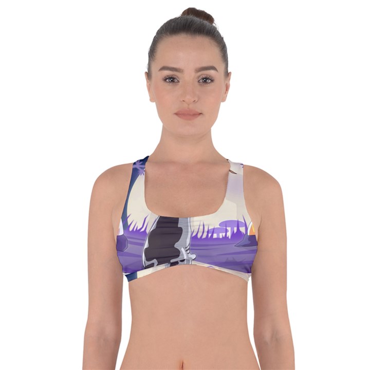 Cat-kitty-mouse-mice-escape-trick Got No Strings Sports Bra