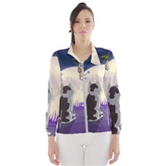 Cat-kitty-mouse-mice-escape-trick Women s Windbreaker