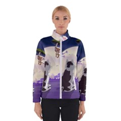 Cat-kitty-mouse-mice-escape-trick Women s Bomber Jacket by Jancukart