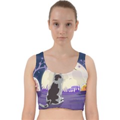 Cat-kitty-mouse-mice-escape-trick Velvet Racer Back Crop Top