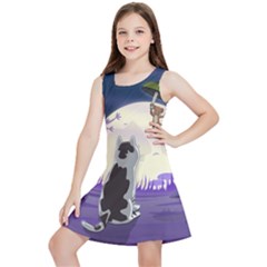 Cat-kitty-mouse-mice-escape-trick Kids  Lightweight Sleeveless Dress