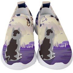 Cat-kitty-mouse-mice-escape-trick Kids  Slip On Sneakers