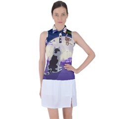 Cat-kitty-mouse-mice-escape-trick Women s Sleeveless Polo Tee