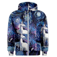 Unicorn Starry Night Men s Zipper Hoodie