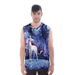 Unicorn Starry Night Men s Basketball Tank Top