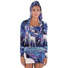 Unicorn Starry Night Long Sleeve Hooded T-shirt