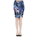 Unicorn Starry Night Midi Wrap Pencil Skirt View1