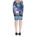 Unicorn Starry Night Midi Wrap Pencil Skirt View2