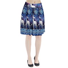 Unicorn Starry Night Pleated Skirt