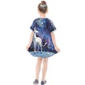 Unicorn Starry Night Kids  Smock Dress View2