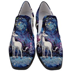 Unicorn Starry Night Women Slip On Heel Loafers by Jancukart