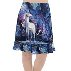 Unicorn Starry Night Fishtail Chiffon Skirt