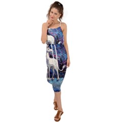 Unicorn Starry Night Waist Tie Cover Up Chiffon Dress