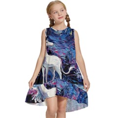 Unicorn Starry Night Kids  Frill Swing Dress