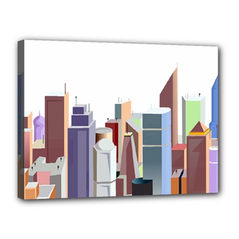 City-urban-buildings-skyscraper Canvas 16  X 12  (stretched) by Jancukart