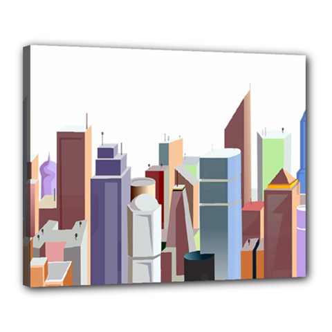 City-urban-buildings-skyscraper Canvas 20  X 16  (stretched) by Jancukart