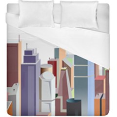 City-urban-buildings-skyscraper Duvet Cover Double Side (king Size)