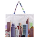 City-urban-buildings-skyscraper Zipper Large Tote Bag View1