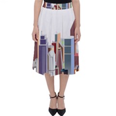 City-urban-buildings-skyscraper Classic Midi Skirt by Jancukart