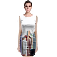 City-urban-buildings-skyscraper Classic Sleeveless Midi Dress