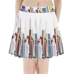 City-urban-buildings-skyscraper Pleated Mini Skirt by Jancukart