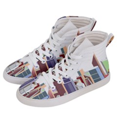 City-urban-buildings-skyscraper Men s Hi-top Skate Sneakers