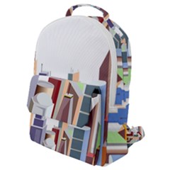 City-urban-buildings-skyscraper Flap Pocket Backpack (small) by Jancukart