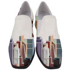 City-urban-buildings-skyscraper Women Slip On Heel Loafers