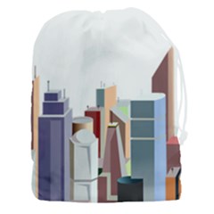 City-urban-buildings-skyscraper Drawstring Pouch (3xl) by Jancukart