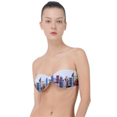 City-urban-buildings-skyscraper Classic Bandeau Bikini Top  by Jancukart