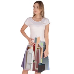 City-urban-buildings-skyscraper Classic Short Sleeve Dress