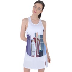 City-urban-buildings-skyscraper Racer Back Mesh Tank Top