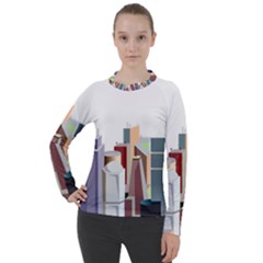 City-urban-buildings-skyscraper Women s Pique Long Sleeve Tee