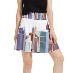 City-urban-buildings-skyscraper Waistband Skirt by Jancukart