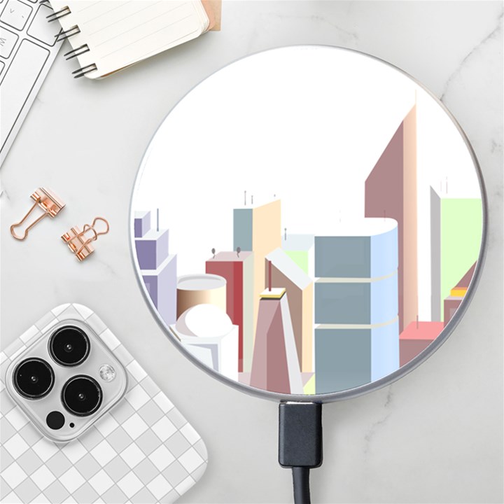 City-urban-buildings-skyscraper Wireless Charger