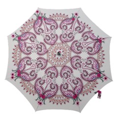 Pink Flower Cartoon Hook Handle Umbrellas (large)