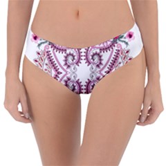 Pink Flower Cartoon Reversible Classic Bikini Bottoms